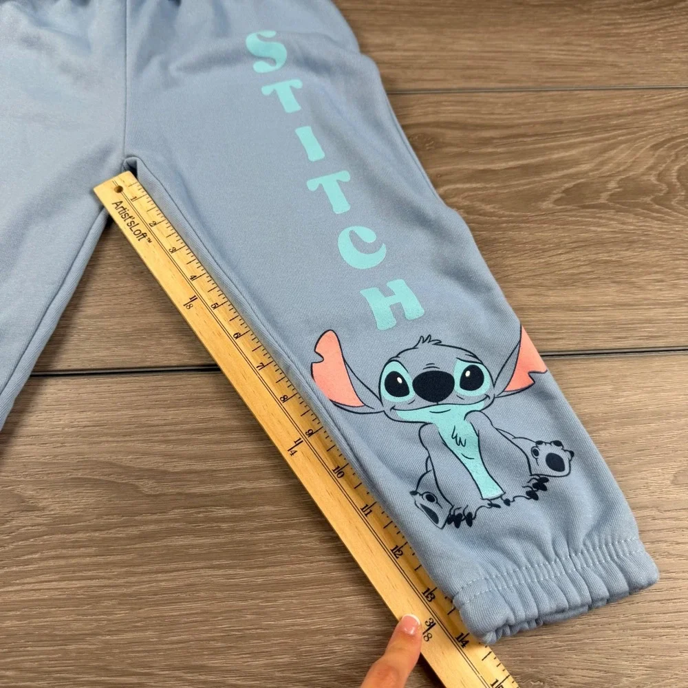 Disney Unisex Kids Stitch Graphic Jogger Sweatpants Blue Size 5